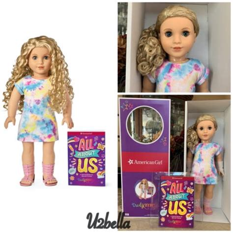 American Girl Truly Me Doll 115 Gray Eyes Curly Blonde Hair New In Box