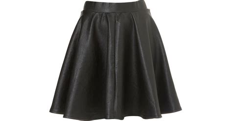 Topshop Full Skater Skirt In Black Lyst