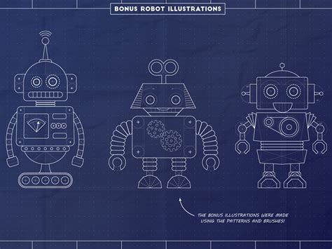 Blueprint Robots By The Artifex Forge On Dribbble