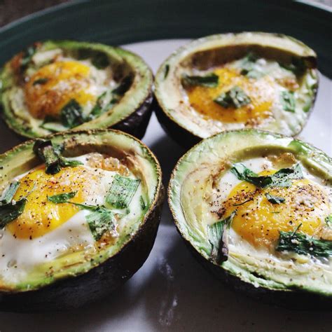 Baked Eggs In Avocados Good Food Baked Eggs Food