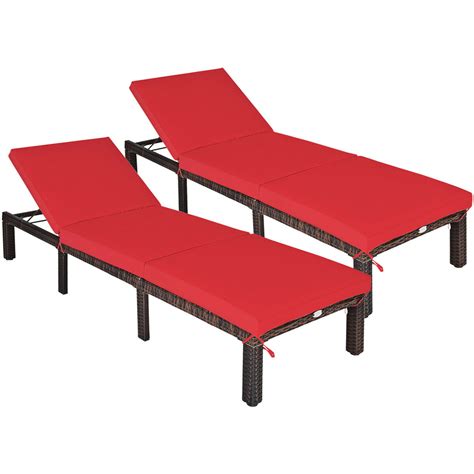 Jul 13, 2021 · pool chaise lounge chair recliner outdoor patio furniture adjustable walmart canada from i5.walmartimages.com made of a steel frame, this lounge chair is durable and sturdy, whose max weight capacity reach 300 lbs. Gymax 2PCS Adjustable Patio Rattan Chaise Lounge Chair ...