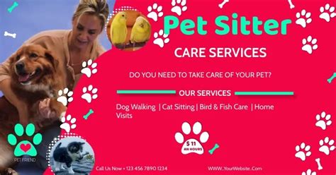 Copy Of Pet Sitter Services Ad Square Video Postermywall