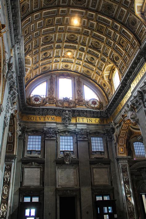 Vatican September 25 Interior Of Saint Peters Basilica Editorial
