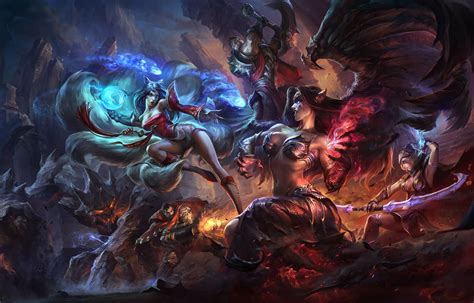 Wallpaper Fantasy Art League Of Legends Realistic Ahri Mythology