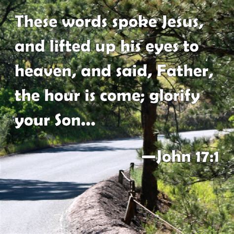 John 171 These Words Spoke Jesus And Lifted Up His Eyes To Heaven