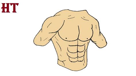 How To Draw Abs Step By Step For Beginners Six Pack Drawing Easy