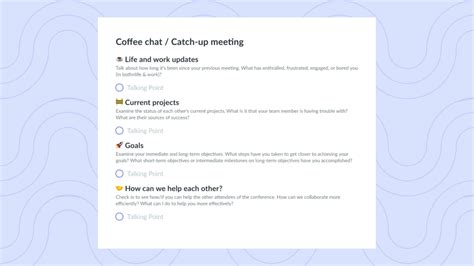 Catch Up Meetings Best Template And Practices To Use