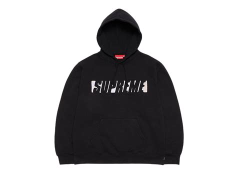 supreme reflective cutout hooded sweatshirt black の新品 中古フリマ 通販 ｜スニダン