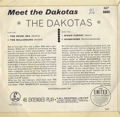 The Dakotas Meet The Dakotas Uk 7 Vinyl Single 7 Inch Record 45 267433