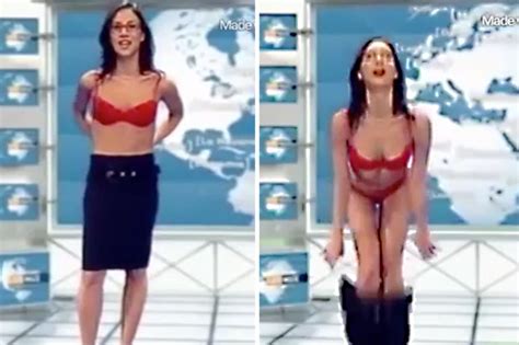 Sexy French News Reader Strips Totally Naked During Live Tv Report