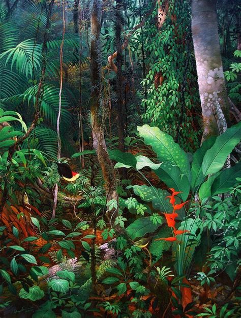 Tropical Painting Tropical Art Forest Painting Wall Painting Jungle