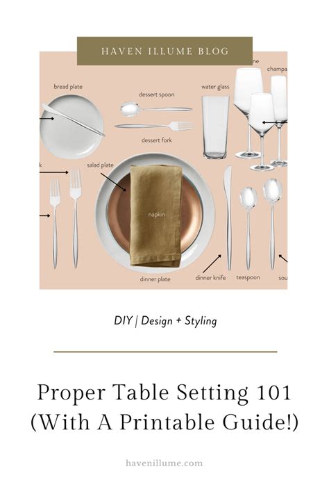 Proper Table Setting 101 With A Printable Guide In 2023 Proper