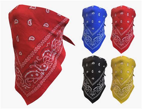 3d Model Bandanas Four Vr Ar Low Poly Cgtrader