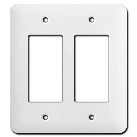 Long Double Decora Switch Cover Plates White