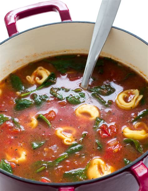 Tortellini Tomato And Spinach Soup Chef Savvy