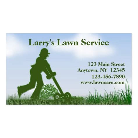But lawn care is actually an extremely competitive business. Lawn Care Business Card | Zazzle
