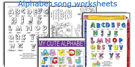 Phonetic alphabet lists with numbers and pronunciations for telephone and radio use. Alphabet song worksheets