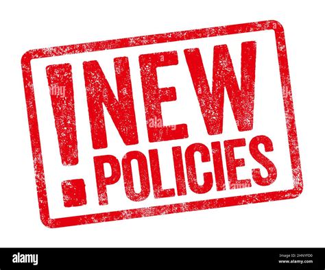 Red Stamp On A White Background New Policies Stock Photo Alamy