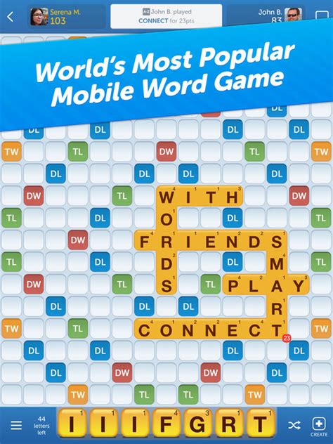 The best ipad apps doesn't include preinstalled apps or games. Words With Friends: Free Word Game - Fun for All screenshot