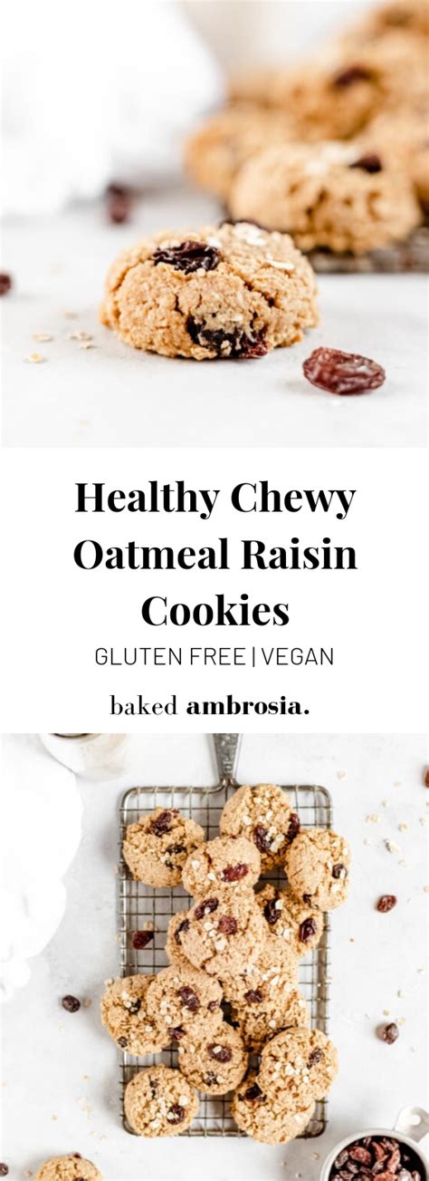 Healthy Chewy Gluten Free Oatmeal Raisin Cookies (Refined ...