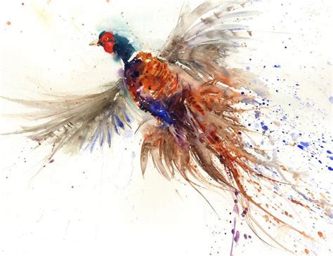 Pheasant Print From Original Painting Limited Edition Etsy Floral