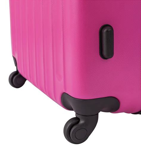 Large 4 Wheel Hard Suitcase Candy Pink Reviews