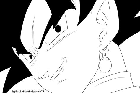 Dragon Ball Super Black Goku Lineart By Evil Black Sparx 77 On Deviantart