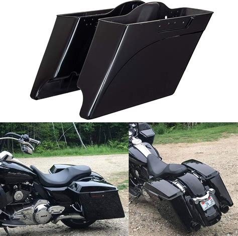 Us Stock 4 Hard Stretched Saddle Bag Extension For Harley Touring 1994