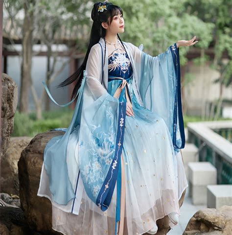 Women Hanfu Dress Ancient Chinese Embroidered Hanfu Summer Dress Shoot