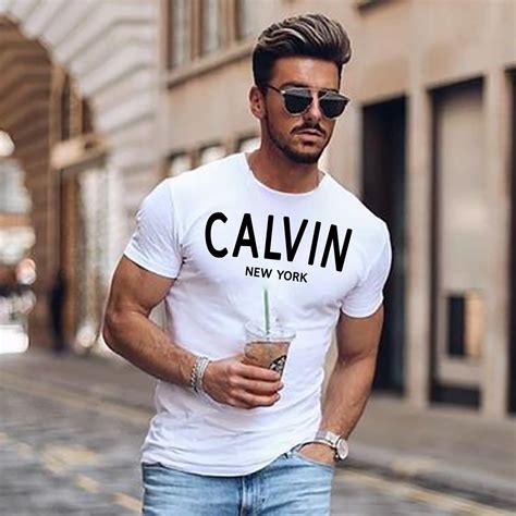 CALVIN New York Modna męska koszulka t-shirt jak klein TOP-STYL.pl