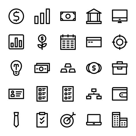 Business Icon Pack With Line Style 3361271 Vector Art At Vecteezy