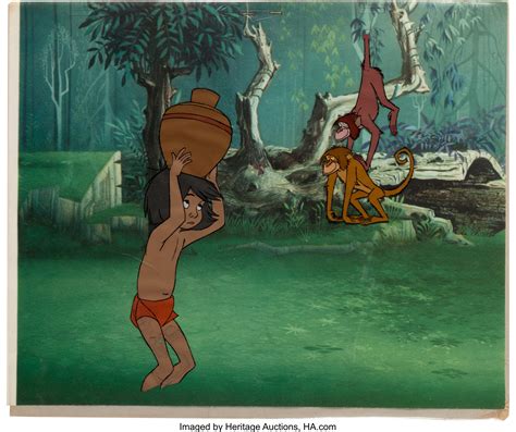 The Jungle Book Mowgli And Monkeys Production Cel Setup Walt Lot