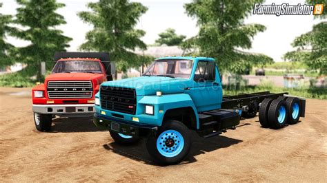 Ford F800 Flatbedar Truck V10 For Fs19 By Canadiangamer