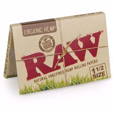 Raw Organic Hemp 1 12 Size Natural Unrefined Rolling Papers Rolling Ace