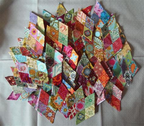 Faeries And Fibres English Paper Pieced Diamonds For 81 Flare