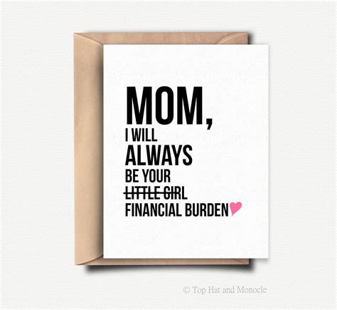 Happy Mothers Day Card Funny Mother T Mothers Day From Etsy