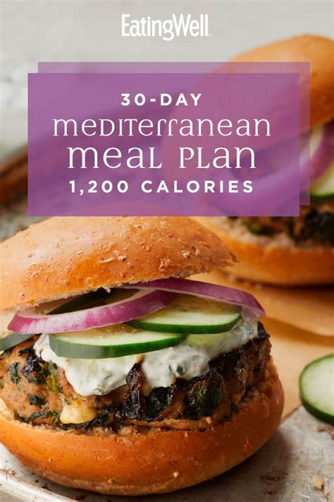 30 Day Mediterranean Diet Meal Plan 1200 Calories Mediterranean