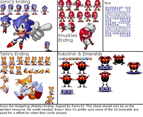 The Spriters Resource Full Sheet View Sonic The Hedgehog Ending