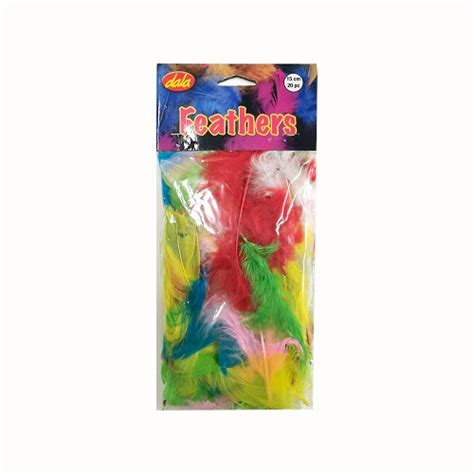 Dala Craft Feathers 15cm Assorted Colours The Deckle Edge