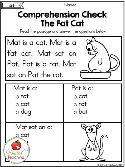 This reading comprehension resource was created for kindergarten and first grade students. CVC Words : Comprehension Checks (Distance Learning ...
