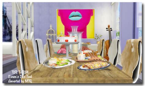 Ts2 To Ts4 Exnems Food Sims 4 Food Food Decoration