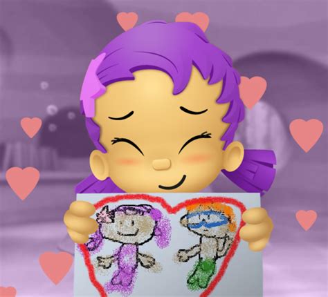 Bubble Guppies Oona Felt Happy Because Nonny Made A Love Picture For