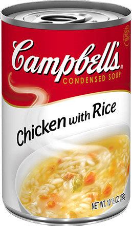 This chicken noodle soup recipe is about as classic as they come. Campbell's® Chicken with Rice Condensed Soup Reviews 2019