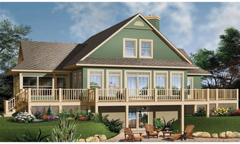Butlers mill is a cottage style lake house plan with a walkout basement and garage. Cozy House Plans Sloping Lot Walkout Basement — AWESOME ...