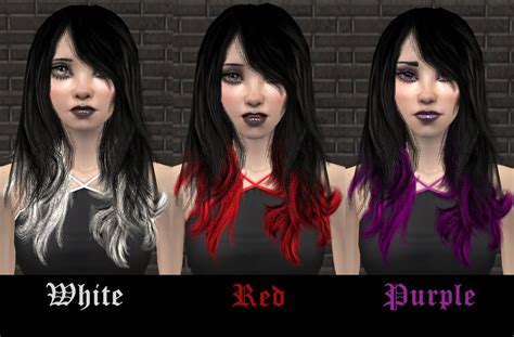 Mod The Sims Gothic Female Hair 6 Recolors Of Floras Hair 36 From