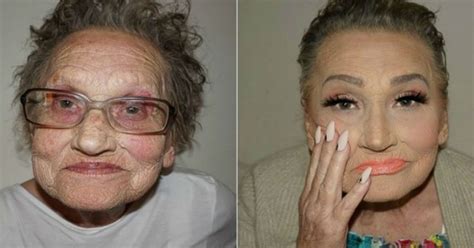 Η απίστευτη μεταμόρφωση μιας 80χρονης με τη βοήθεια μέικ απ fanpage