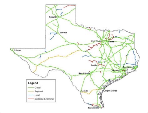 Texas Railway Map 2022