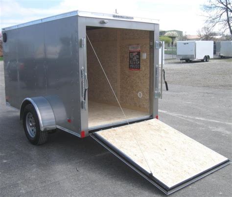 5x10 Scout Enclosed Cargo Trailer Ramp Door Free Upgrades