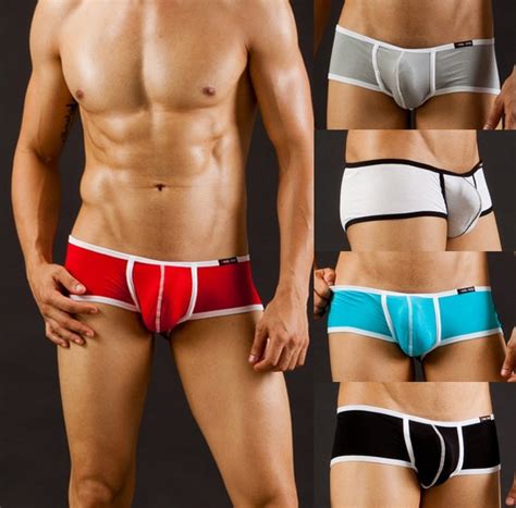 Wj Sexy Men S Underwear Thin And Soft Comfortable Modal Low Waist Boxer U Convex Design Super