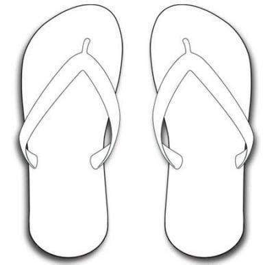 Kleurplaat Slippers Zomer Summer Coloring Pages Printable Games